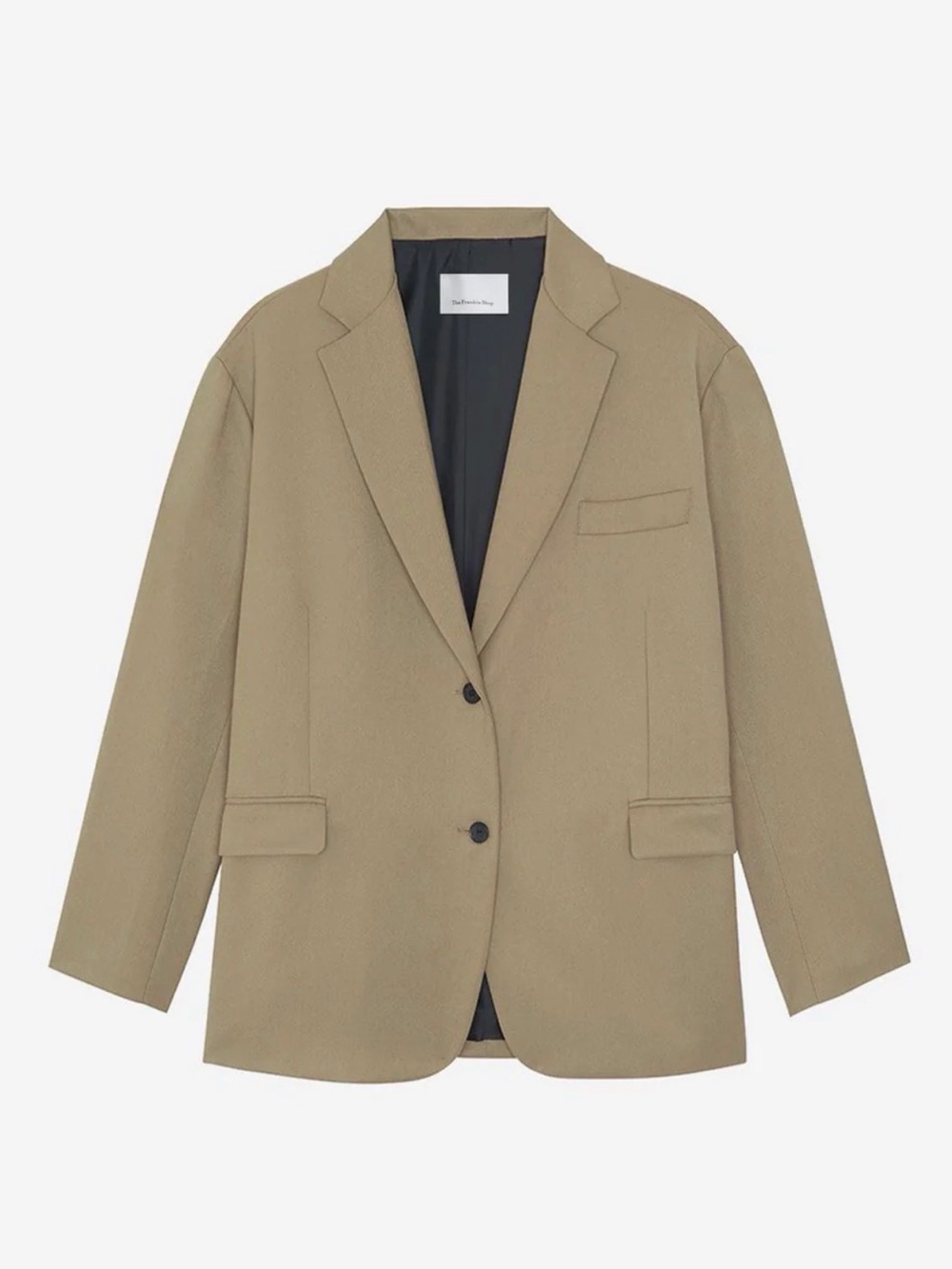 The Frankie Shop FRANKIE OVERSIZED BOYFRIEND BLAZER - DESERT TAUPE